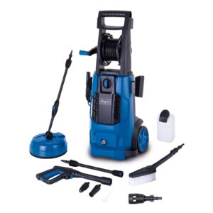 Hochdruckreiniger HCE2600x Scheppach - 180 bar | Schlauchtrommel 5m | 2400W | 480 L/h | Terrassenreiniger | 8-tlg. Zubehör