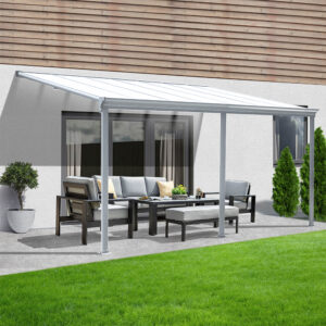 Home Deluxe Abri de terrasse 557 / 564 x 303 / 300 x 278 / 226 cm blanc