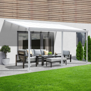 Home Deluxe Abri de terrasse SOLIS - 496 / 503 x 300 / 303 x 278 / 226 cm blanc