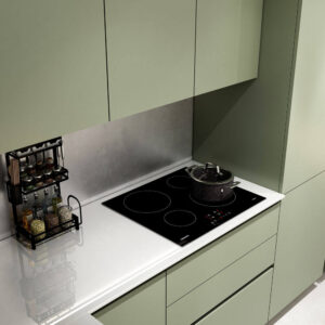 Home Deluxe Cuisine d'angle LINOSA 300 x 230 cm - Vert olive/blanc