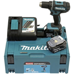 MAKITA Akku-Bohrschrauber "DDF482RFJ", 18 V, inkl. 2 Akkus - blau