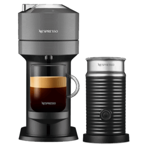 Nespresso VERTUO Next Dark Grey & Aeroccino 3 schwarz Vertuo Kaffeemaschine