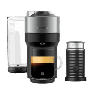 Nespresso VERTUO Pop+ Titan & Aeroccino3 schwarz Vertuo Kaffeemaschine