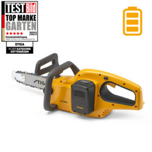STIGA Akku-Kettensäge "100", 20 V, Schwertlänge: 25 cm, 700 W, inkl. 4 Ah Akku und Ladegerät - gelb