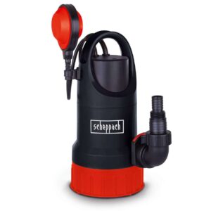 Schmutzwasserkombipumpe DWP750 Scheppach - 750W | 20000L/h Fördermenge | 0,8bar Pumpendruck | 7m Eintauchtiefe