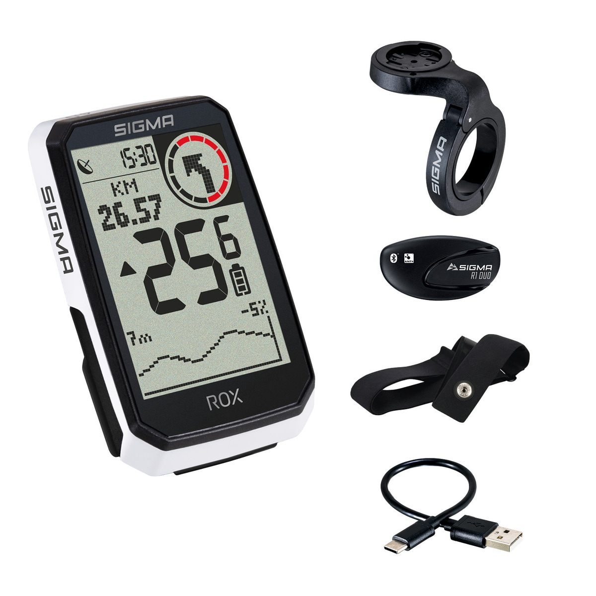 Sigma ROX 4.0 ENDURANCE GPS-Fahrradcomputer HERZFREQUENZ-SET