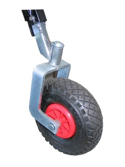 Stütz-Gelände-Rad für Widl Kreissägen WISA/R-CUT/W-MAX, 260x85mm Luftbereift, 360° schwenkbar