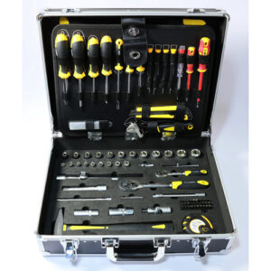 Tech Craft Werkzeugkoffer, BxHxL: 52 x 18 x 41 cm, Aluminium, 130-teilig - schwarz