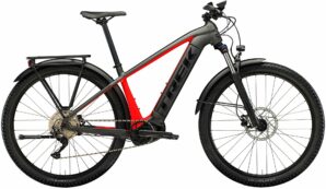 Trek Powerfly Sport 4 Equipped Gen 3 (500 Wh), 10 Gang Kettenschaltung, Herrenfahrrad, Diamant, Modell 2023, 29 Zoll 42 cm Matte Black/Gloss Red