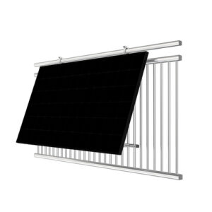 VALE Solarmodul-Halterung, für Geländer (eckig), für 2 Module, Aluminium, silberfarben