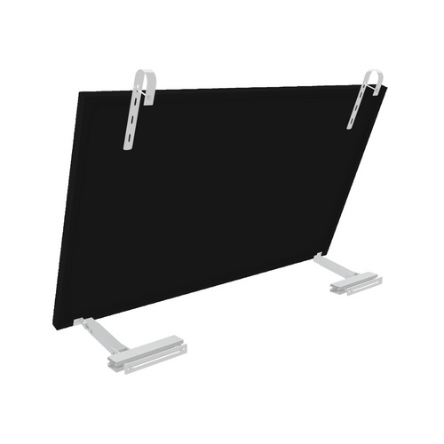 VALE Solarmodul-Halterung, für Geländer (rund), für 2 Module, Aluminium, silberfarben