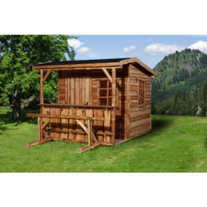 WEKA Gartenhaus "820 A Gr.2", Holz, BxHxT: 340 x 240 x 350 cm (Außenmaße inkl. Dachüberstand) - beige
