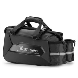 WEST BIKING Expandable Bike Hintersitze Tasche Fahrrad Reiten Aufbewahrungstasche Große Kapazität Fahrradträger Sitztaschen Reisegepäck Handtasche