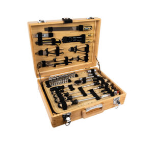 Werkzeugkoffer, 108 teilig, Bambus - braun