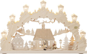 3D-Lichterbogen ''Kind mit Schlitten''