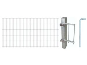 ALBERTS Doppelstabmattenzaun-Grundset, Länge 10 m (feuerverzinkt, Mattenhöhe: 1000 mm)