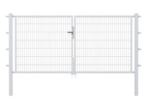 ALBERTS Stabgitter-Doppeltor Doppelstabmattenzäune (feuerverzinkt, Höhe: 1000 mm)