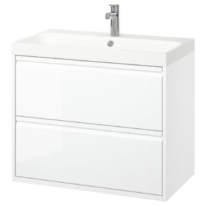 ÄNGSJÖN / BACKSJÖN Waschbschr+Schubladen/Waschb/Mibatt