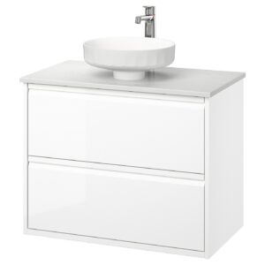 ÄNGSJÖN / LERSJÖN Waschbschr+Schubladen/Waschb/Mibatt