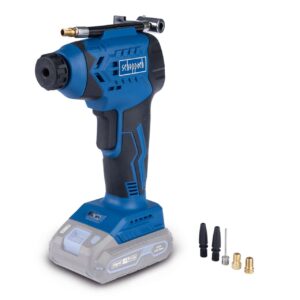 Akku Hand Kompressor C-AC20-X Scheppach 20V - 7 bar Arbeitsdruck | LCD Display | LED Leuchte | inkl. 6-tlg Zubehörset