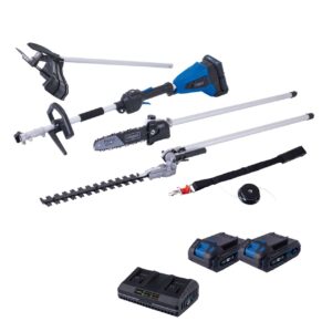 Akku-Multifunktionsgerät BC-MFH400-X Scheppach | Brushless | 4 Funktionen | Drehzahlanpassung | inkl. 2x Akku + Doppelladegerät