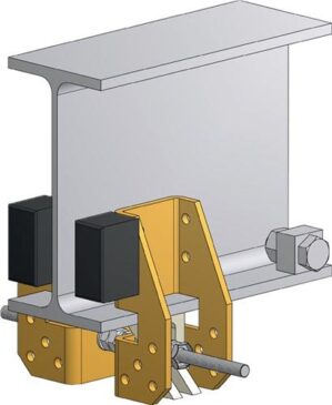 Anschlagpuffer f.Hebezeuge, max.10t f.Flanschbreiten 91-300mm Preis/Paar