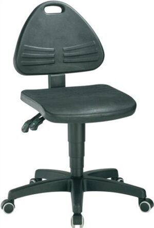 Arbeitsdrehstuhl ISITEC Rollen, Integralschaum schwarz 430-600mm BIMOS