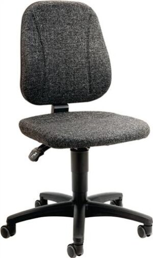 Arbeitsdrehstuhl Unitec Rollen, Stoffpolster grau 440-620mm BIMOS