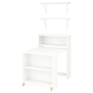 BILLY / BERGSHULT Bücherregalkombination + Klapptisch