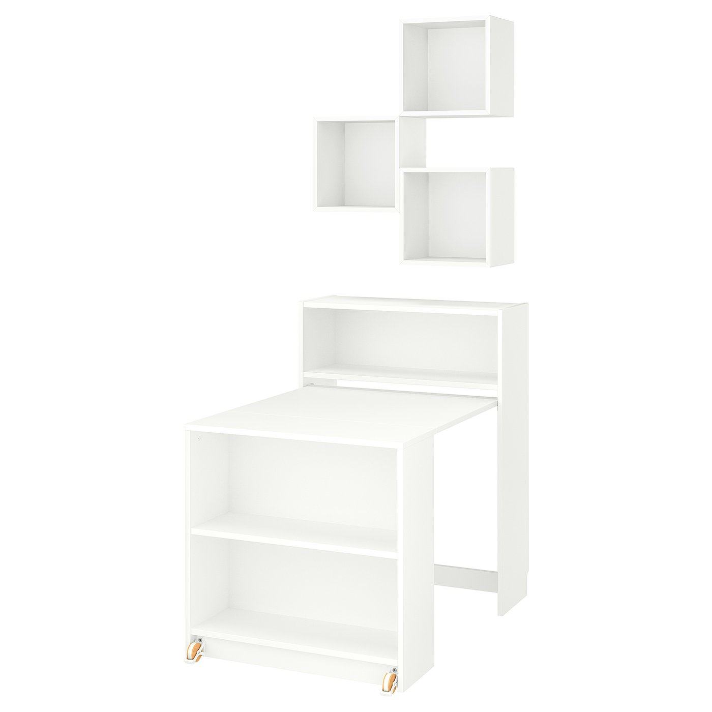 BILLY / EKET Bücherregalkombination + Klapptisch