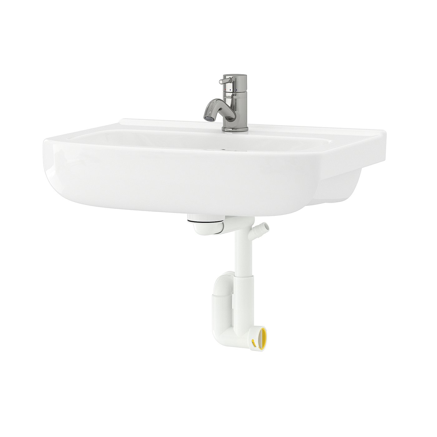 BJÖRKÅN Waschbecken m Siphon/Mischbat