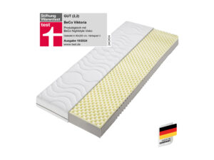 BeCo 7-Zonen Viskoschaum-Matratze Viktoria Stiftung Warentest "gut"" (H2, 80 X 200 CM)"
