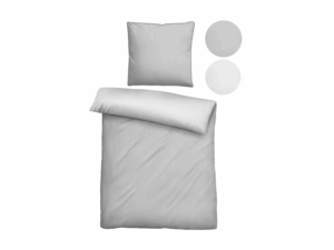 Biberna Mako-Satin Bettwäsche (135 x 200 cm + 80x80 cm, sturmgrau)