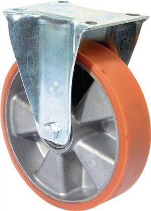 Bockrolle 160mm 600kg Guß-PUR, 138x110mm Alu.