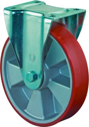 Bockrolle 250mm L610.B90 Platte,Polyure Guss,KL L610.B90.250