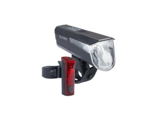 Büchel Fahrrad Akkuleuchten-Set BLC 820 + DUO LED 80/40/15 Lux schwarz (ohne Stoptech)