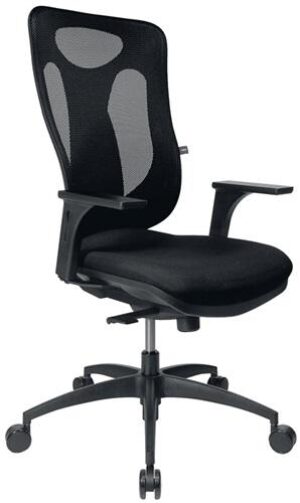 Bürodrehstuhl Net Pro 100, m.Punktsynchrontechnik schwarz 450-550mm m.Rollen