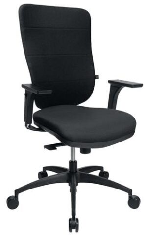 Bürodrehstuhl Soft Pro 100, m.Punktsynchrontechnik schwarz 450-550mm m.Rollen