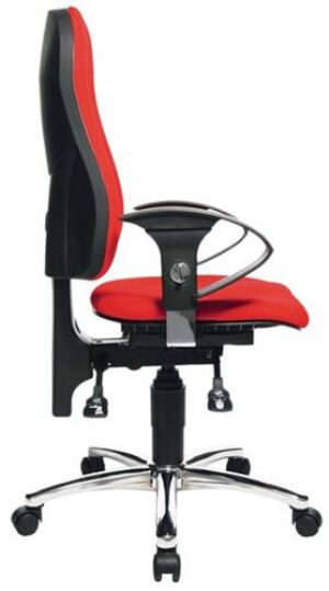 Bürodrehstuhl m.Permanentkontakt, rot 460-560mm m.Rl.TOPSTAR