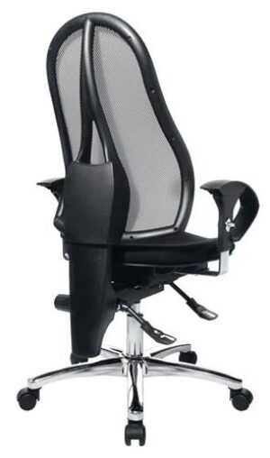 Bürodrehstuhl m.Permanentkontakt, schwarz/schwarz 460-560mm m.Rl.TOPSTAR