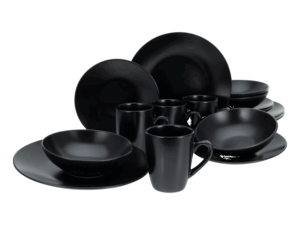 Creatable Geschirrset "Black Matt", 16-teilig