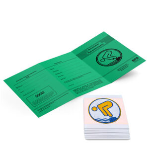 Deutsches Schwimmabzeichen-Set, Gold, Zum Aufnähen, quadratisch von Rolle