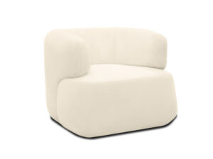 Domo 2-Sitzer Sofa / Sessel &quot;Calais&quot;, im modernen Design (Sessel, 90 x 86 cm, Creme)