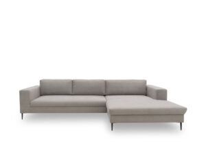 Domo Ecksofa "Modica", mit Longchair (davorstehend rechts, 329x173cm, Silber)""