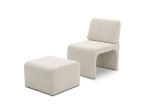 Domo Sessel "Toulon", mit Hocker (Creme)