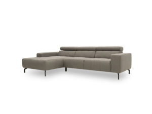 Domo Sofa "Cunelli" mit Longchair (davorstehend links, 175x292cm, Silber)""