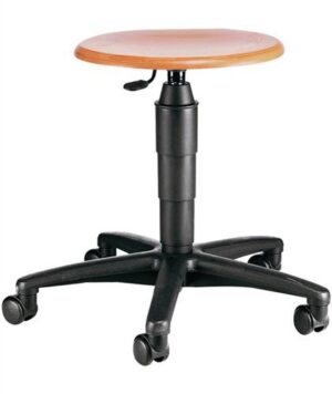 Drehhocker m.Rollen Buche, natur Sitz-H.420-550mm TOPSTAR