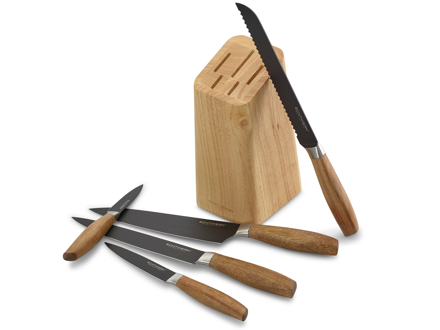 ECHTWERK Messerblock Set Classic - Black Edition, 6tlg.