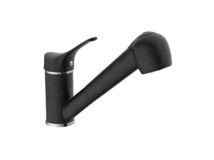 Eisl Küchenarmatur GRANIT ausziehbar Schwarz mattnull (schwarz chrom)