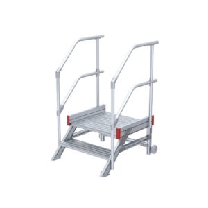 Euroline Anstieg 45 Grad, 1000 mm Stufenbreite, Stufenausführung Alu - gerieft 2 Stufen